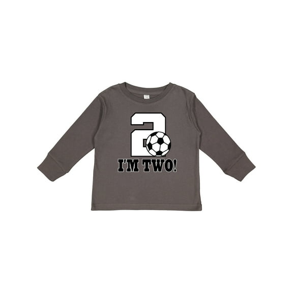Inktastic 2nd Birthday Soccer Boys or Girls Long Sleeve Toddler T-Shirt