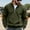 01 Army Green, variant on Mens Graphic T-shirts Quarter Zip Pullover Premium Sherpa Lined Sweatshirts Midweight Winter Cold Weather
