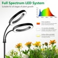 thumbnail image 3 of Luz para plantas Aumtrly de espectro completo, 2 cabezales, con temporizador, 3 of 7