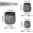 thumbnail image 4 of Craft flowerpots 18"+13"+19" Dia Round Concrete Planter Set of 3 Large Outdoor/Indoor Planter Pots Containers with Drainage Holes and Rubber Plug for Home Garden (Dark Gray, Large), 4 of 8