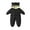 Black, variant on Newborn Baby Boy Girl down Jacket Hoodies Zipper Warm Rompers Infant Thermal Onesies Snowsuit Cold Winter Outfits