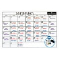 thumbnail image 2 of Calendrier Mural Effaçable à Sec 24x36 Pouces Planificateur Mensuel Non Daté Laminé, Inclut Accessoires, 2 of 4