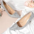 thumbnail image 6 of 1 Pair Silver Rhinestone Bow Shoe Clips,Detachable Clips with Diamond Bow,Bowknot Shoe Buckle Clips Decoration,Wedding Shoe Accessories for Women,Elegant Bow Clips for All Kinds of Shoes, 6 of 8