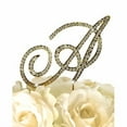 thumbnail image 5 of Victorian Rhinestone Wedding Cake Topper, Gold, 5 of 7