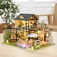 thumbnail image 4 of Casa de de con luces y accesorios para muebles, bricolaje, romántico, creativo, villa, casa, habitación, , para mayores de Hugo casa de muñecas artesanal, 4 of 10