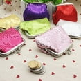 thumbnail image 4 of JANGSLNG Fashion Women Sequins Buckle Mini Change Coin Purse Clutch Handy Wallet Bag, 4 of 8