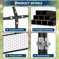 thumbnail image 4 of Bingirl Metal Chicken Coop with Waterproof and Anti-UV Cover 160"x40"x40"Large Chicken Run with 4 Doors Outdoor Hen House for Yard Walk in Poultry Cage for Rabbit Duck Goose, 4 of 8