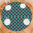 thumbnail image 2 of Halloween Pumpkin Repeat Pattern Round Fitted Tablecloth with Elastic Edge,Dining Table Cover Waterproof,Outdoor Round Tablecloth for Camping,Dining,Indoor and Outdoor, 2 of 7