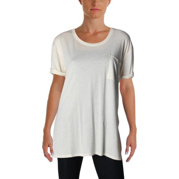 Grey State Womens Chrissy Heathered Breast Pocket T-Shirt