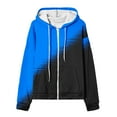 thumbnail image 3 of Tawop Hoodie Women Tops Sweatshirt Long Sleeve Graphic Coats Zip Casual Black 2XL, 3 of 4
