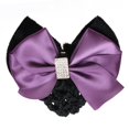 thumbnail image 2 of Pinza de cabellero de cabellero Redecilla Neta Cubierta Bowknot Accesorio Cristal para Mujeres Púrpura Hugo Redecilla de pelo, 2 of 9