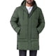 thumbnail image 5 of Chaqueta acolchada con capucha INSPIRE CHIC para hombre, abrigo exterior de longitud media, cálido, con cremallera, acolchado, color verde oscuro, 5 of 6
