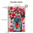 thumbnail image 3 of Happy Valentines Day Garden Flag Double Sided, Small Welcome Floral Love Heart Spring Garden Yard Flags Love Heart for Valentines House Outdoor Decor, 3 of 6
