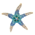 thumbnail image 2 of Hyasfey Cute Colorful Rhinestone Starfish Brooch Elegant Clothing Accessories Men Women Bag Hat Business Suit Lapel Pin Fashion Jewelry Gift, 2 of 8