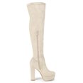 thumbnail image 7 of Unique Bargains Women's Platform Block Heel Over Knee High Boots, 7 of 7