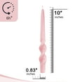 thumbnail image 3 of 4pcs Tapered Candlesticks Spiral Taper Candle, 10 Inch Pink Candlestick Twisted Taper Candles for Dinner Table Decor Housewarming Gift Idea, 3 of 5