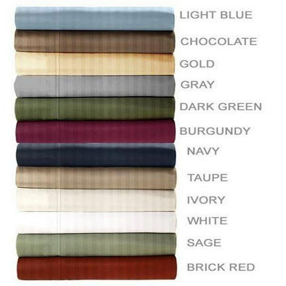 Plazatex Embossed Dobby Stripe 90GSM Microfiber Sheet Set - Twin 39x75", Burgundy