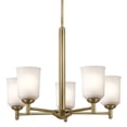thumbnail image 2 of 43671NBR Kichler Lighting Shailene - 5 light Medium Chandelier - 23.5 inches wide-Natural Brass Finish    -Traditional Installation, 2 of 11