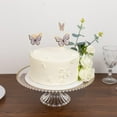 thumbnail image 5 of Efavormart 2-Pack Plastic Pedestal Cake Stands – Clear 13" Round Dessert Display Trays with Gold Beaded Rim, 5 of 5