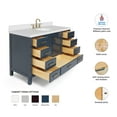 thumbnail image 3 of Ariel Cambridge 55 In. Oval Sink Vanity With White Quartz Countertop In Midnight Blue, 3 of 10