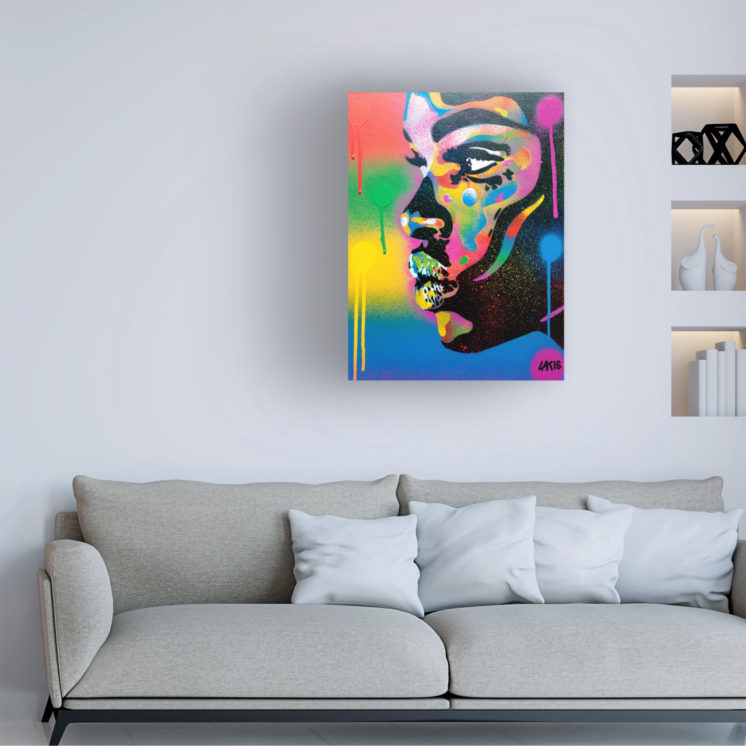 Trademark Fine Art 'Kiss Series 2 Rainbow' Canvas Art by Abstract Graffiti