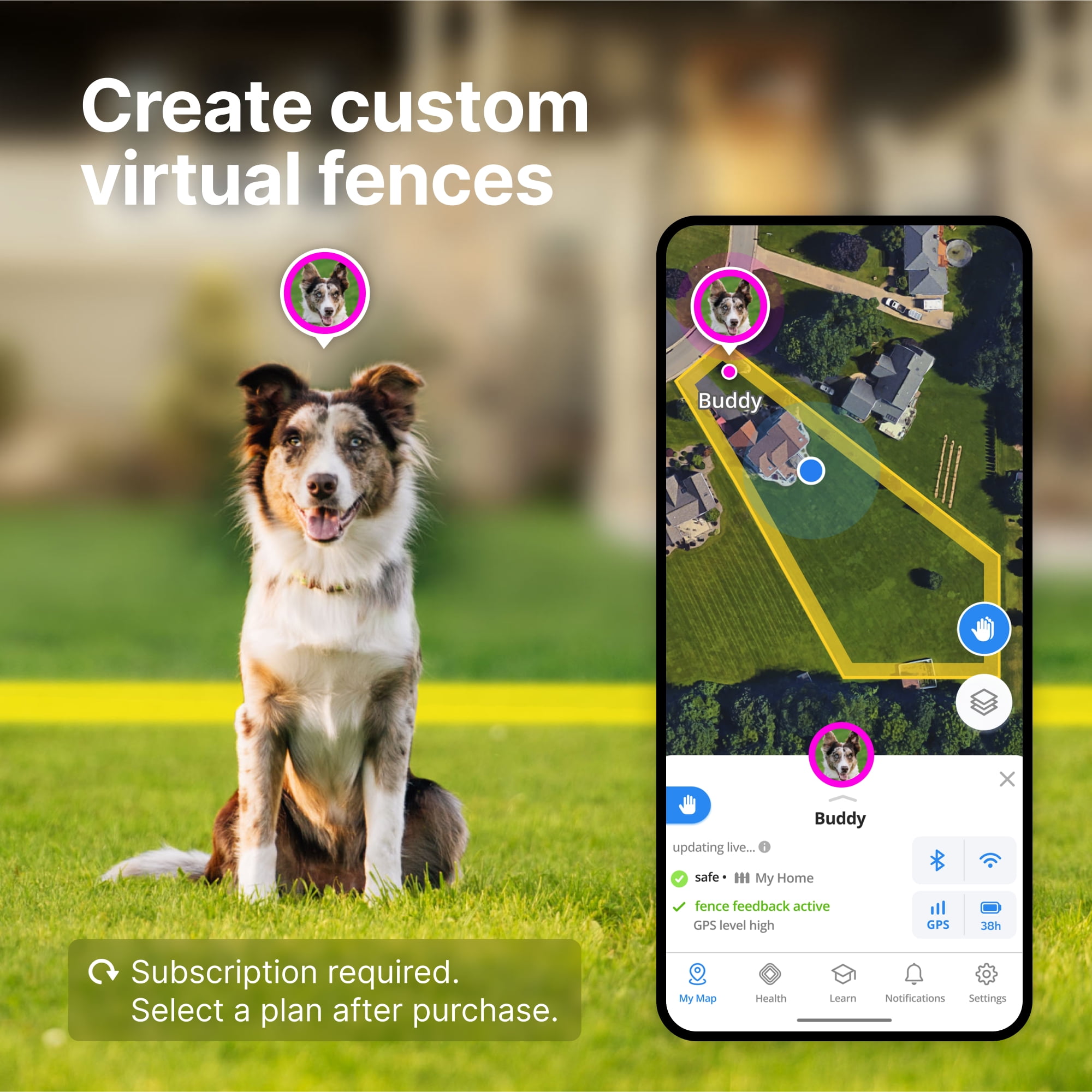 Halo Collar 4 Wireless Dog Fence System & GPS Dog Collar, One Size, Blaze