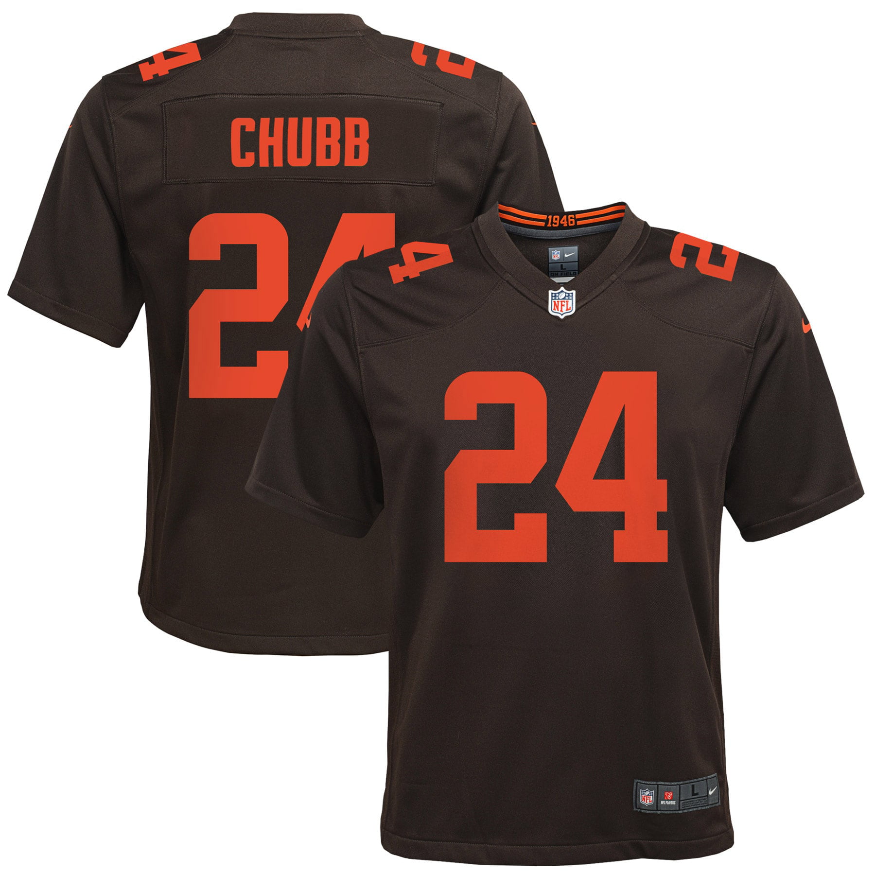 Nick Chubb Cleveland Browns Nike Youth Alternate Game Jersey - Brown ...