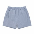 thumbnail image 7 of Cagogo Women's High Waisted Striped Drawstring Shorts Flowy Casual Loungewear Regular Fit Summer Beach Vacation Trousers Fashion Clothes, Sky Blue S, 7 of 7