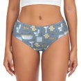thumbnail image 1 of Fotbe Blue Bathroom Calzones Estampados para Mujer – Ropa Interior de Algodón, Cómoda, Suave y Elástica-Large, 1 of 6