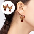 thumbnail image 5 of QIQUWOHUL Pair Of Women's Fun Chicken Earrings Cute Christmas Chicken Earrings Stylish Animal Earrings Suitable For Parties And Outings, 5 of 9