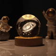 thumbnail image 3 of Valentines Day Gift Galaxy Crystal Ball Lamp 3D Planet Moon USB LED Night Light,B, 3 of 4