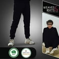 thumbnail image 4 of Weaves & Knits Jogger Sweatpants Originals Men's Fleece Midweight with Pockets,, XL, Black, 4 of 5