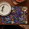 thumbnail image 5 of Pioneer Flower Floral Print Pattern Summer Placemats Table Placemats Set Of 4-Linen Kitchen Washable Placemats Table Mats 12x18 Inch Non-Slip Heat Resistant, 5 of 5