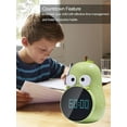 thumbnail image 6 of Pear Alarm Clock for Kids: Cute Pear Design, Snooze, Triple Alarms, 5 Ringtones- Premium Digital Wake Up Clock for Children's Bedrooms - Rechargeable-Green, 6 of 7