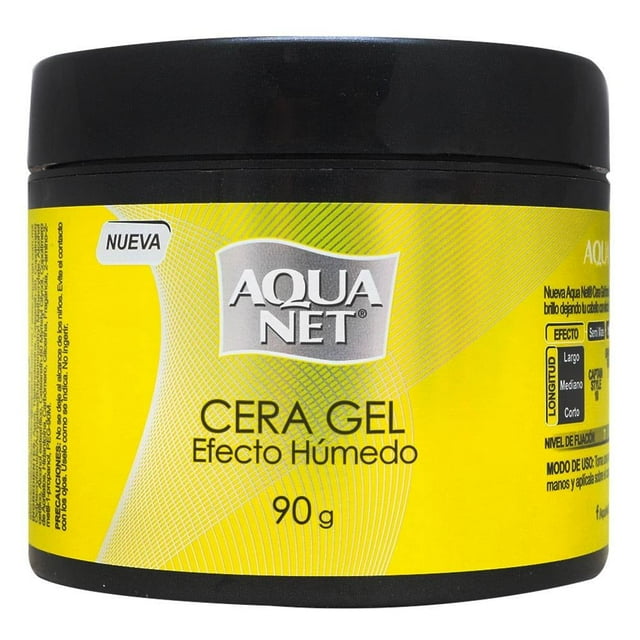 Cera gel Aqua Net efecto húmedo 90 g