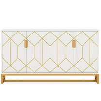 Yardi Yarda 59" Modern Sideboard Buffet Kitchen Storage Cabinet with Doors, White