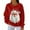 Deep Red, variant on Women's Loose Comfortable Casual and Fashionable Round Neck Christmas Pattern Long Sleeve Sweatshirt, Ideal for Holiday Season and Everyday Comfort,Deep Red,L