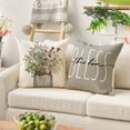 thumbnail image 3 of Sm:)e Bless Home Fern Floral Pillow Covers Set of 4 16x16 Inch Outdoor Sofa Cushion Case, 3 of 8