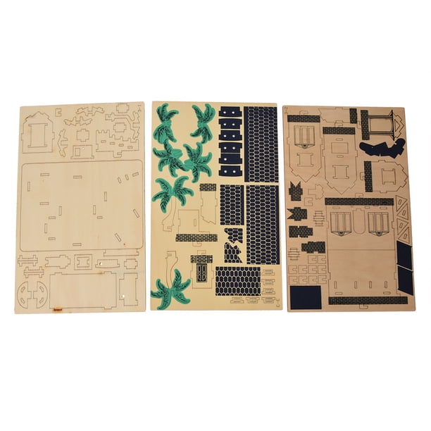 Juguete del rompecabezas, rompecabezas de madera 3D Villa Kid Toy D Jigsaw Innovación moderna