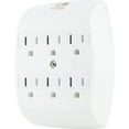 thumbnail image 3 of GE 6-Outlet Grounded Wall Adapter with Saf T Gard, White, 55200, 3 of 6