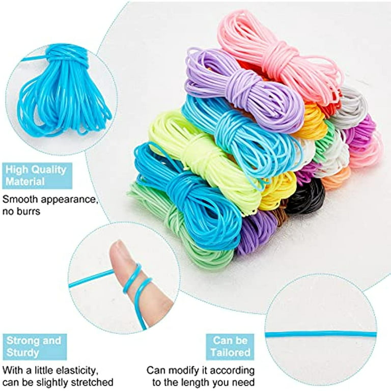 200 Pcs Lanyard String Plastic Boondoggle Making Kit Lacing Cord Gimp  String for Crafts Bracelet Lanyards and Jewelry Making(39 Inch for Each)