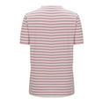 thumbnail image 5 of T Shirts Short Sleeve Tees for Women Fashion Striped Print Tops Trendy Lightweight Casual Summer Outfits Clothes 2025, 5 of 6