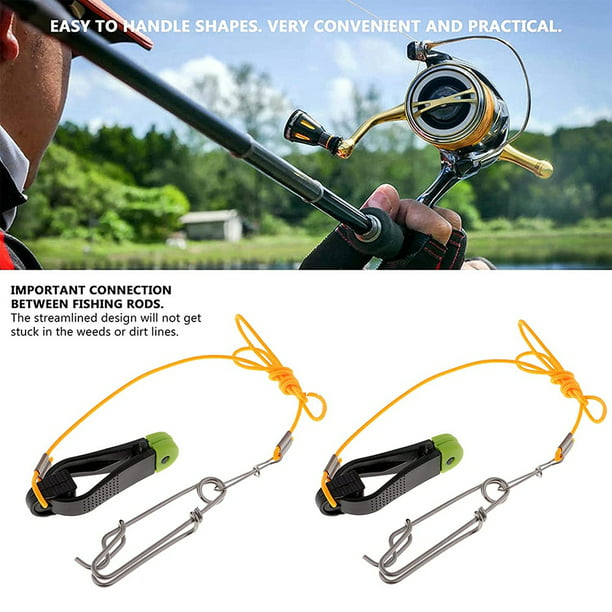 2 Pcs Power Grip Plus Line Release, 17 Inches Downrigger Release Stacker  Clip Fishing Leader with Longline Snap Clips
