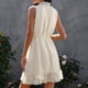 thumbnail image 4 of Vestido de verano sin mangas con escote de encaje y volantes de gasa para días informales, 4 of 6