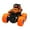 Orange 7H8, variant on Wuztai Four-Wheel Drive Off-Road Vehicle, Simulation Model Toy Car for Children, Pull Back Inertia Motion Car