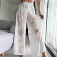 thumbnail image 1 of Pantalones Para Cubrir Bikini Pantalones largos de playa Gasa Sexy Lady Bikini Pantalón Jacquard Sea Holiday (Blanco L) Ygjytge para Mujer Blanco T M, 1 of 6