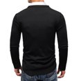 thumbnail image 4 of Abrigo de suéter tipo cárdigan con cuello en V ajustado de ocio para hombres de primavera e invierno Fridja  po2498, 4 of 7
