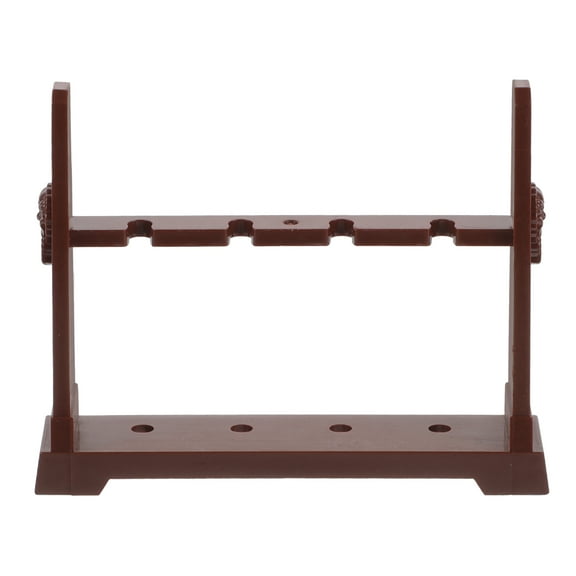 SASABAXI 1Set Miniature Sword Rack Brown Plastic Freestanding Display Storage Organizing For Toy Swords Collectors