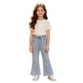 thumbnail image 2 of Ruyang Girls Polka Dot Flare Leggings Kids Cute Slim Pants Thin Cotton High Waist Bell Bottoms Soft Stretchy Trousers, 2 of 7