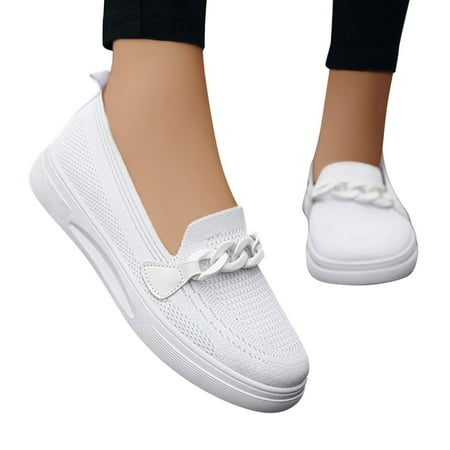 Mepaouo Slip on Loafers Flats for Women Lightweight Bow Walking Work Penny Loafer Shoes for Outdoor